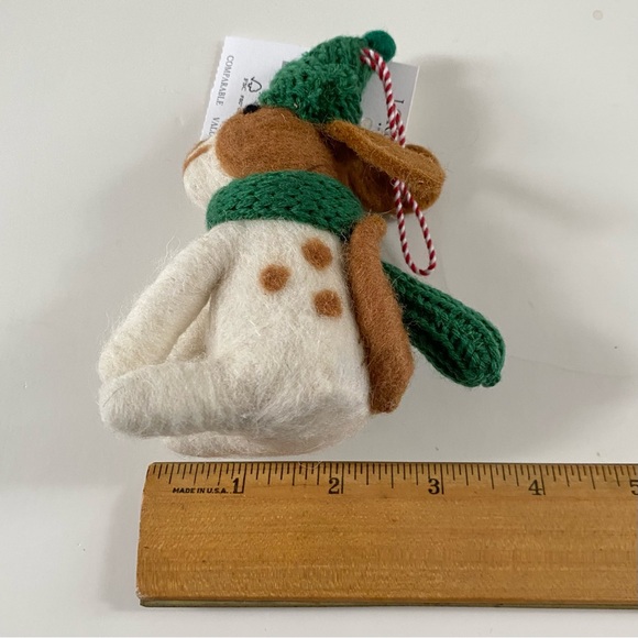 NWT Felted Dog Holiday Ornament J. Crew Factory - Picture 11 of 12